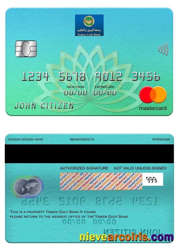 Yemen Gulf Bank mastercard